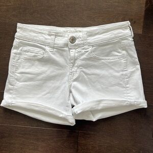 American Eagle Women’s “Super Stretch” Midi Jean Shorts